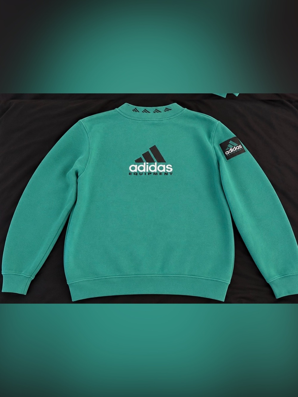 adidas Teal Crewneck Sweatshirt with Black Logo